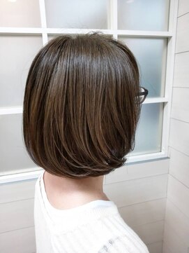 リファインヴェール 小川店 ボブ/カーキーベージュ/バーム/コテ巻き