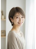 ☆20代30代40代ショートカット×ひし形ショートボブ×前髪あり☆