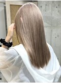 渋谷ミルクティーベージュハイトーンカラーヘーゼルベージュ30代