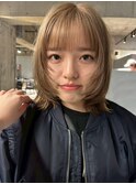 髪質改善　くびれヘア　アプリコットオレンジ　ハイライトカラー