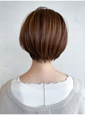 ショートおくれ毛前髪カットくびれヘア_ba352532