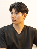 メンズミディアム センターパート ニュアンスパーマ