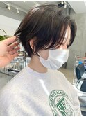 武蔵小杉大人ショートボブ小顔レイヤーショートベージュカラー