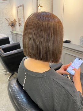 ラム(L'am) ボブ/ココアブラウン/カラーカット/高松