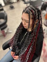 ガルボヘアー 桟橋店(garbo hair) ブレイズヘア ボヘミアンブレイズ 特殊セット 成人式 卒業式
