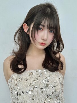 ロンドイディールバンダイ 新潟万代(Lond ideal) レイヤーカット×ダークグレージュ