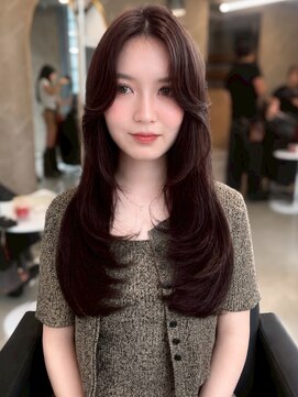 ザ シェノン ウメダ(THE CHAINON UMEDA) ダークパープル/ナチュラルショート/夏のヘアアレンジ/大阪梅田