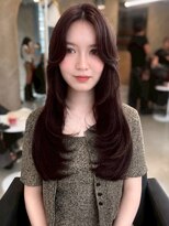 ザ シェノン ウメダ(THE CHAINON UMEDA) ダークパープル/ナチュラルショート/夏のヘアアレンジ/大阪梅田