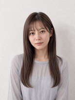 レセ 南柏店(Laissez)&nbsp;シースルーバング/ロング/ダークブラウン/透明感カラー/髪質改善