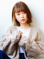 ネイヴィル オモテサンドウ(navile omotesando)&nbsp;☆インナーカラー×小顔外ハネボブ☆navile表参道