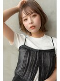 大人可愛い☆ミディアムショート×マロンベージュ