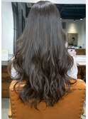 韓国風大人ロングレイヤー×ダークグレージュ