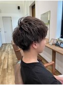 マッシュショート×ソフトツイストパーマ