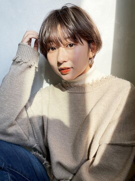 アイティーバイアルバム 下北沢店(IT by ALBUM) ブラウンショートボブ_アースカラーくびれヘアツートン_68939