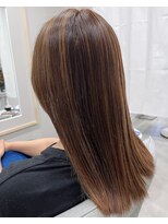 ココヘアー(hair)&nbsp;ハイライトカラーベージュスタイル