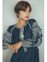 クラン(clan)&nbsp;外ハネボブセクションカラーグラデーションカラーペールベージュ