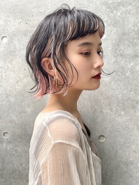 ミラーズ トーキョー(millors tokyo) ワイドバングカット☆サクラピンクイヤリングカラー