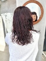 テトヘアー(teto hair)&nbsp;ピンクパープルラベンダーブラウン　レイヤーパーマ前髪パーマ