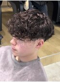 スペインカールパーマラルフカールフェードメンズカット19時以降