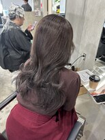 ラック(LUCK)&nbsp;ラベンダーグレージュ/船橋/くすみベージュ/細めハイライト