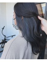 ハウリーヘアアンドスパ(HAURY hair&spa) イヤリングカラー×ブルーグレー