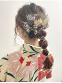（mutsumi.）卒業式ヘアセット＊編みおろし