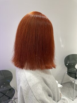 プライズ 成増店(prize) オレンジレッド×ボブダブルカラー成増