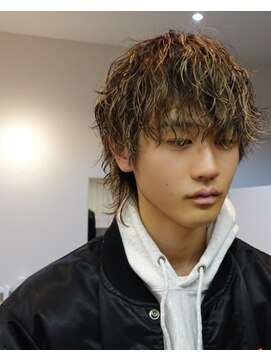 メンズバイココテラス 豊中(men's by cocoterace) マッシュウルフ/メンズハイライト/メンズパーマ