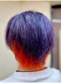 【紫×オレンジ】池袋美容室