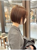 似合わせカット ボブヘア 縮毛矯正 ミニボブ 切りっぱなしボブ