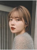 ショート　ショートボブ　ハンサムショート　前髪　暗めカラー