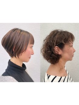 頭皮だけでなく身体の事を考えたノンアルカリカラーはバリエーション多数。白髪もキレイに染まって大人気