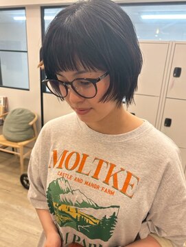 ヌビラ(Nubira) 顔周りレイヤーハッシュボブ/小顔丸みボブ/西千葉