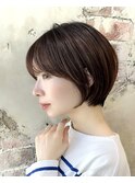 ハイライトで白髪ぼかし★くびれショートボブ　新宿