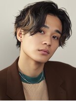 カットもパーマもイケメンパラダイス Men's天王寺 柔束ウォーブマッシュ × ブラウンハイライト