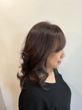 ピュアソウル(Pure Soul) くせ毛を活かすミディアムレイヤー　インナーカラー