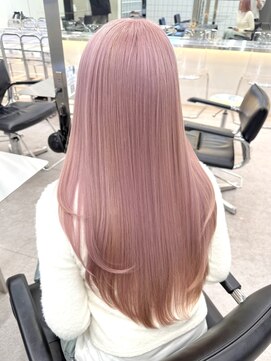 サンクプロジェクト(cinq PROJECT) 原宿韓国顔まわりミルクティーピンクピンクベージュ