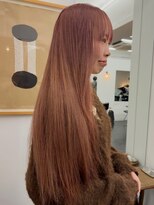 シベルバレー 横浜(sibell)&nbsp;▽ミディアムレイヤーダークブラウンくびれミディアムピンク