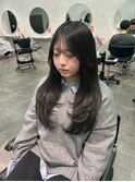 韓国レイヤーカット/グレーブラック/顔周り/山本うらら