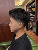 ブロートーキョーバーバーショップ 神田2nd(Bro Tokyo BARBERSHOP)&nbsp;ローフェードアップバングスタイル