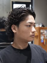 メッツ 原宿(METS) MEN'S/ミディアム×オールバックパーマ/メンズパーマ
