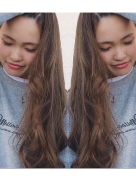 ディバイス カラーアンドエクステ(Device) 【Device】透明感ローブラウン＋シールエクステ