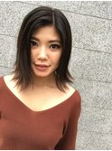 切りっぱなし外ハネボブ×スモークマット