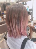ピンクブラウン×ピンクインナーヘア 【延山styling】