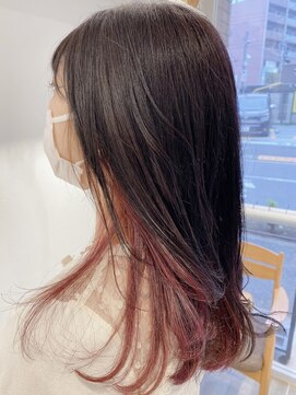 アース 二俣川店(HAIR&MAKE EARTH) インナーカラー×レッドブラウン