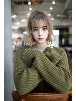 ケアリー 武蔵小杉(Carelly)&nbsp;ボブカーキグレージュ大人かわいいフェザーバングマッシュ