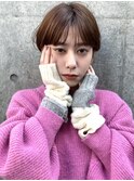 大人可愛い　耳かけショートボブ　小顔　ショートヘア　青山