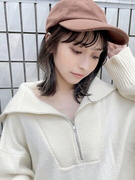 レトン 銀座(leton) ペールベージュ/外ハネボブ/大人かわいい/セクションカラー/銀座