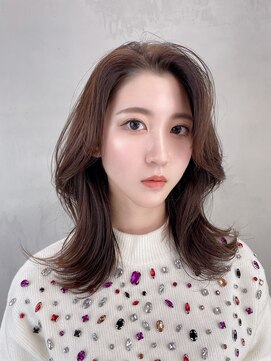 アイティー バイ アルバム 中野店(IT by ALBUM) くびれミディ_グレージュカラーボブウルフココアベージュ_39014