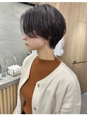 浦和ショートヘアショートカット韓国白髪ぼかし白髪染めボブ